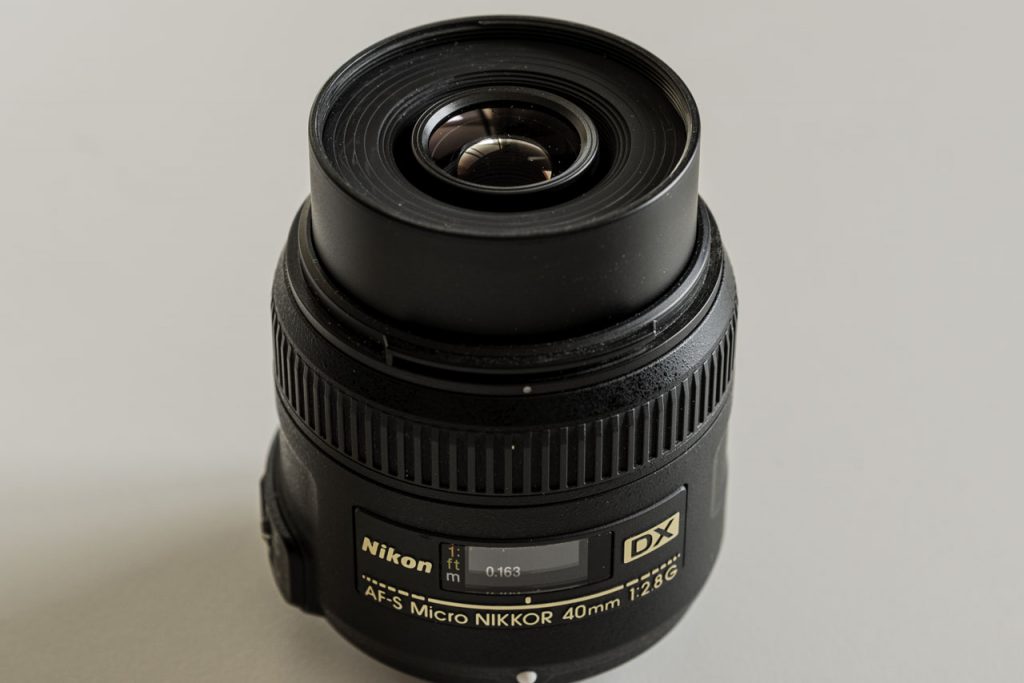 Nikon 40mm DX f2.8 D MAcro lens at 40mm Infinity Focus