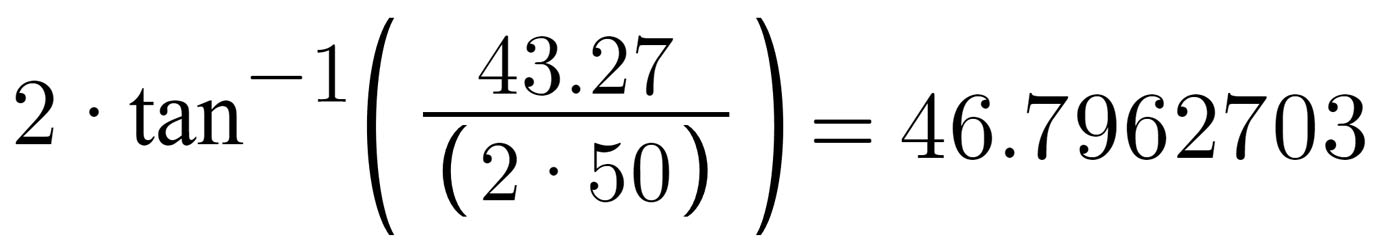 Angle of View Diagonal Equation