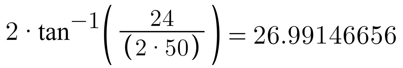 Angle of View Height Equation